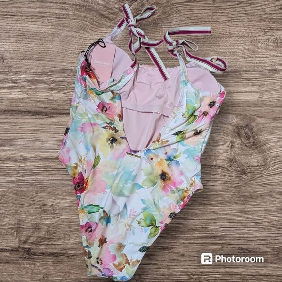 Juicy Couture Floral One Piece Bathing Suit NWT - Picture 2 of 5